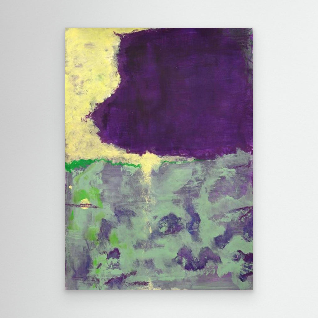 Canvas Paars geel groen