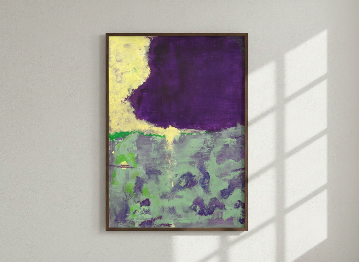 Poster paars geel groen