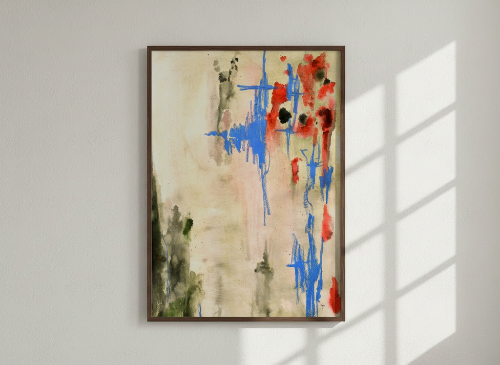 Poster green blue red