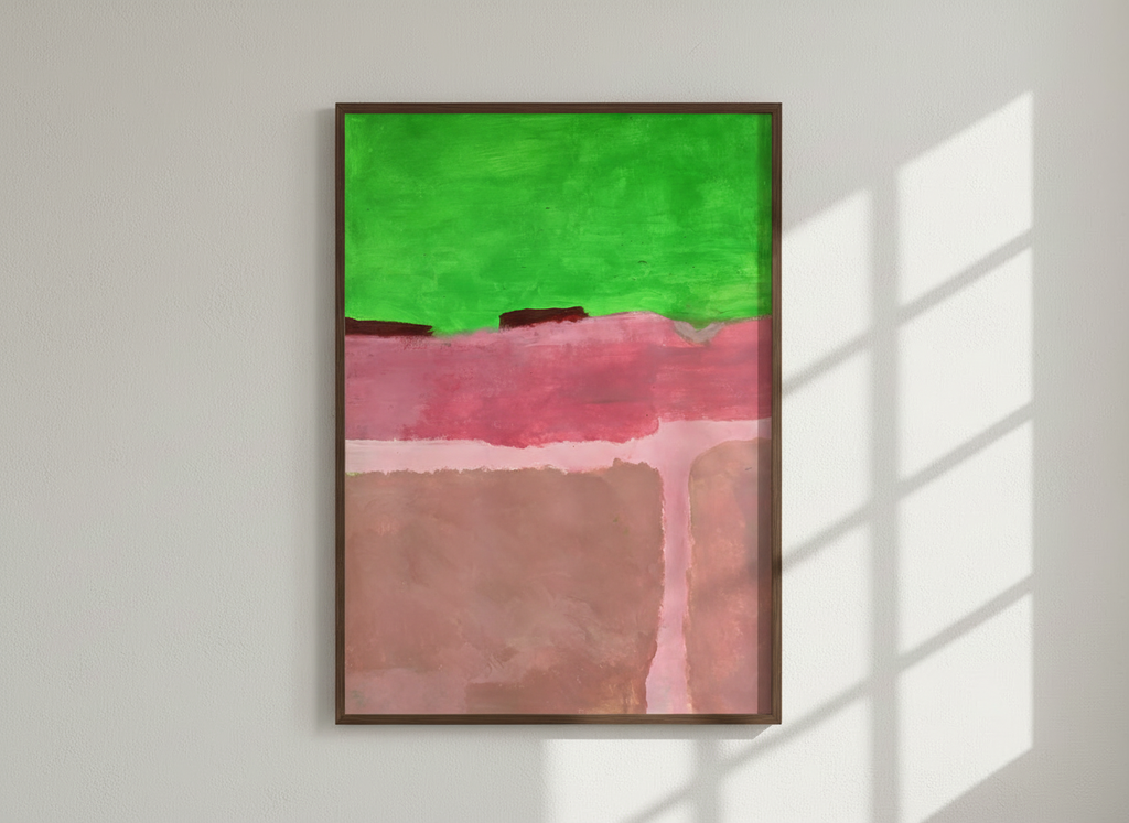 Poster Groen roze bordeaux