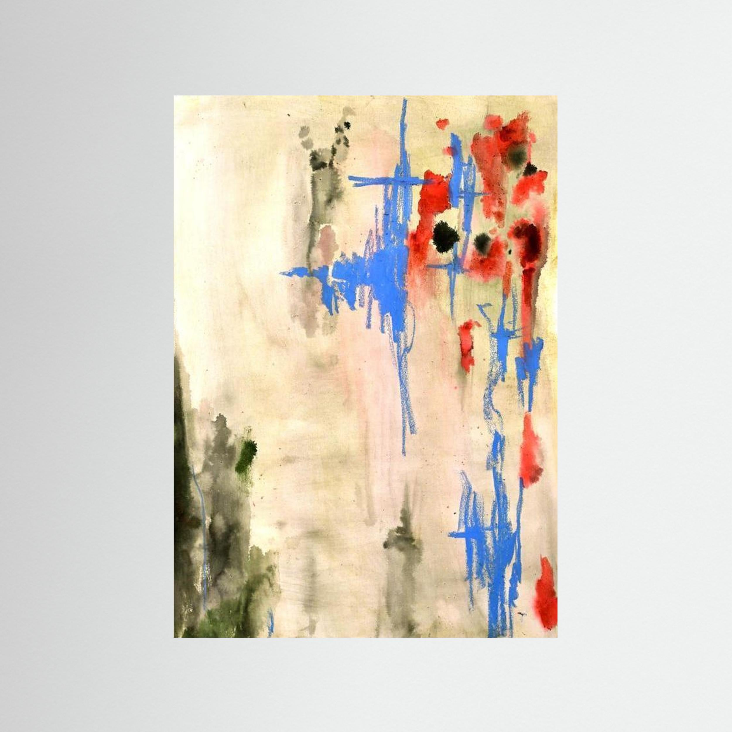 Poster green blue red