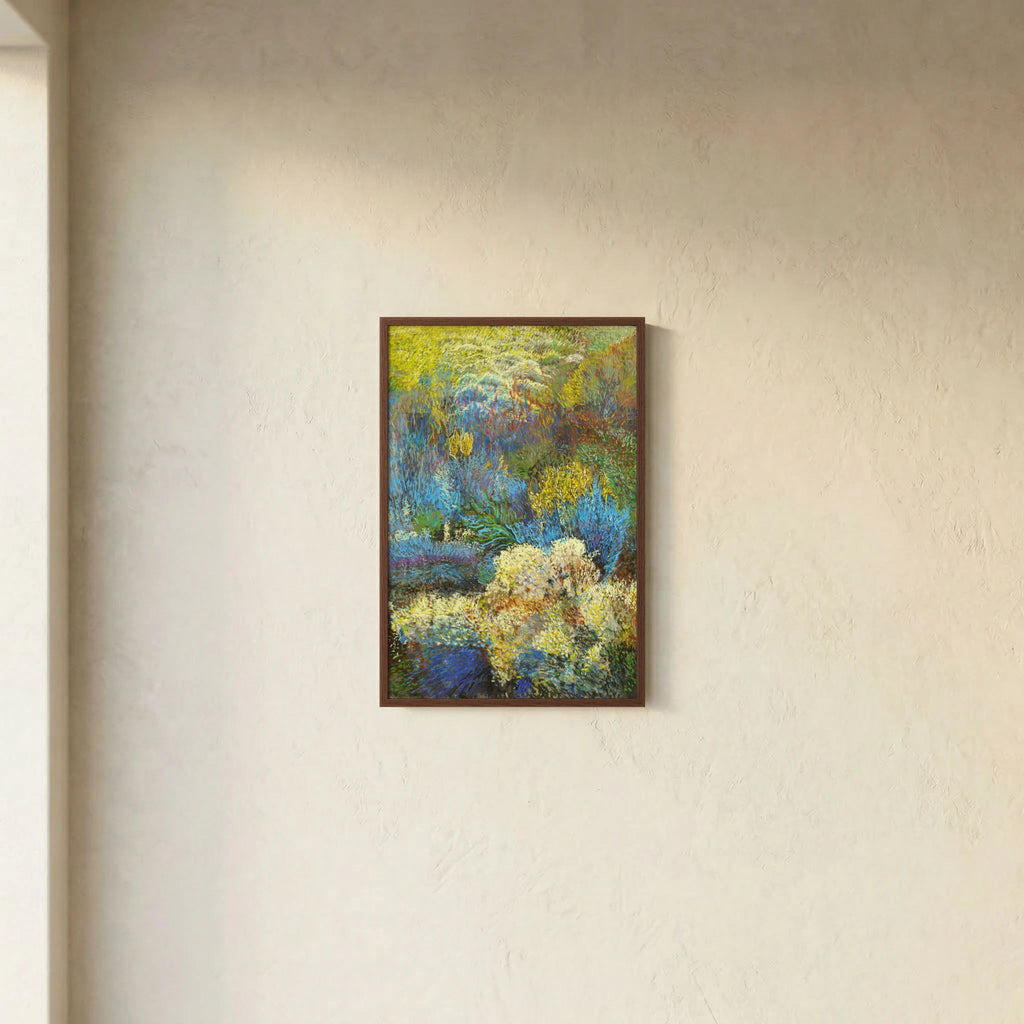 Poster landschap Blauw/geel