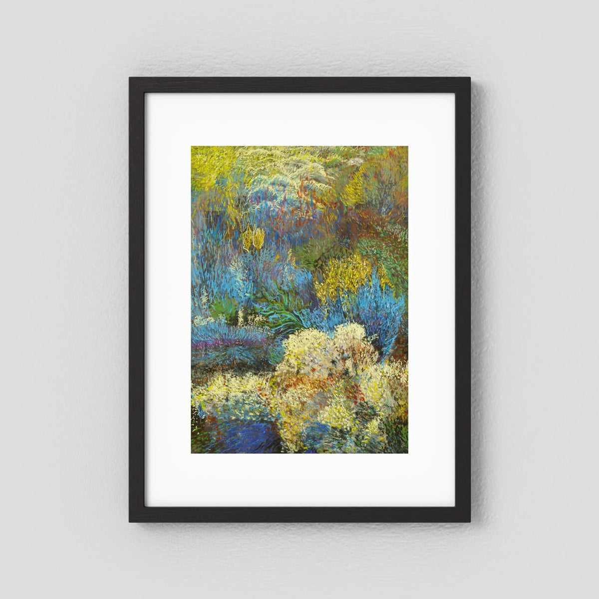 Poster landschap Blauw/geel