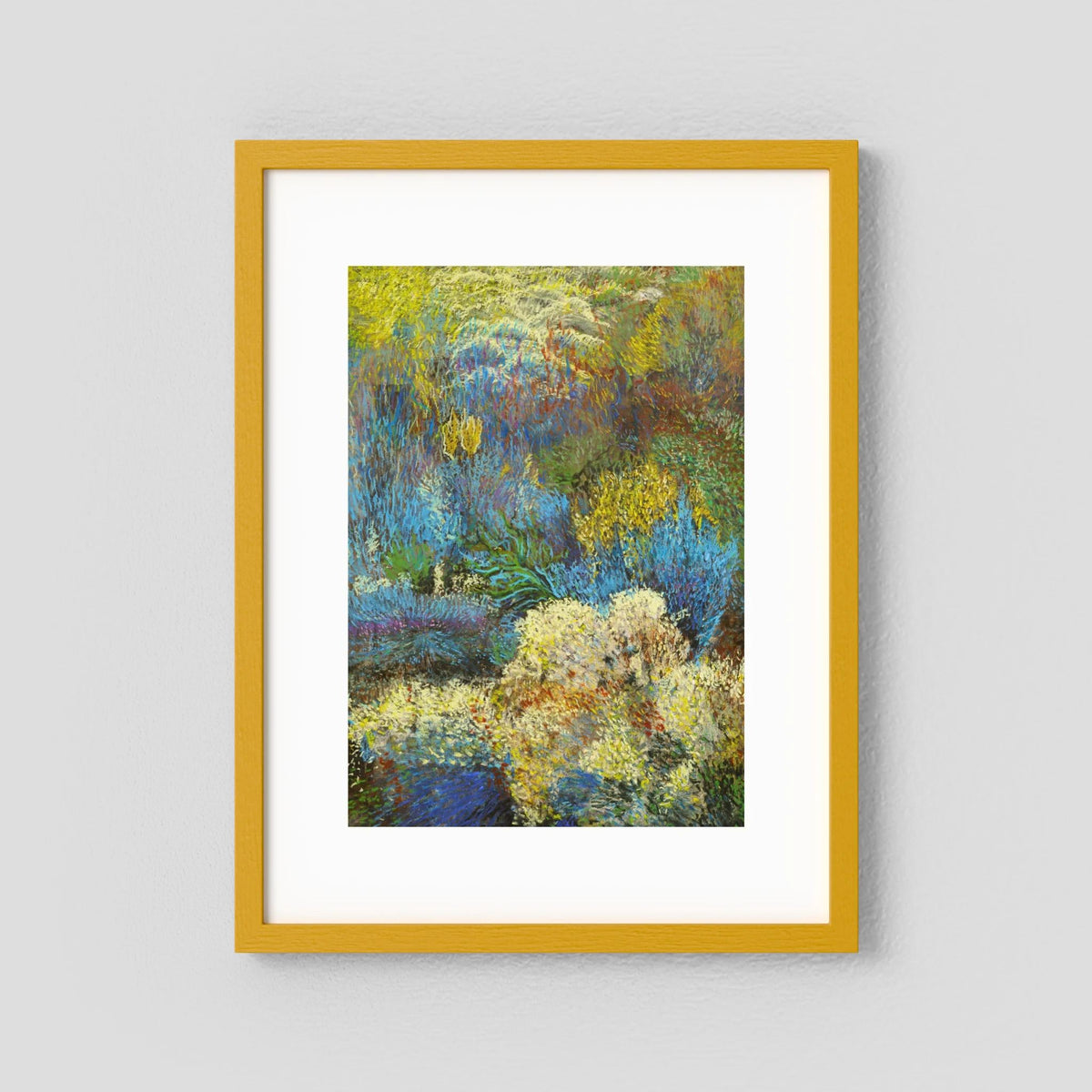 Poster landschap Blauw/geel