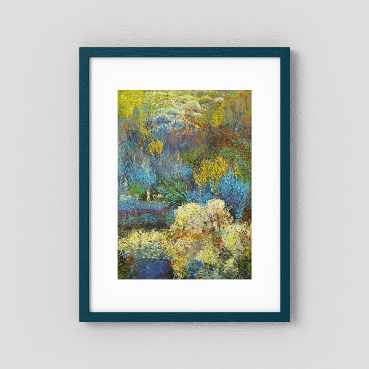 Poster landschap Blauw/geel