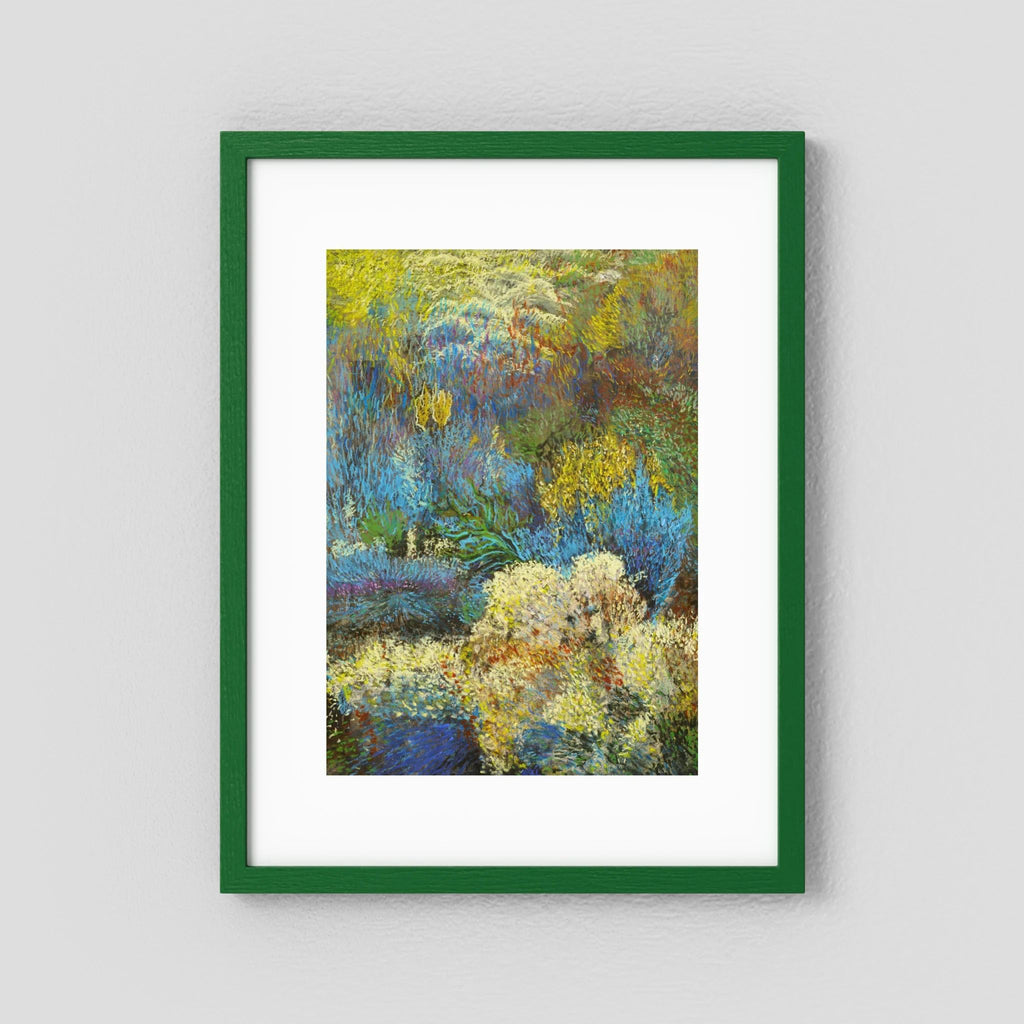 Poster landschap Blauw/geel