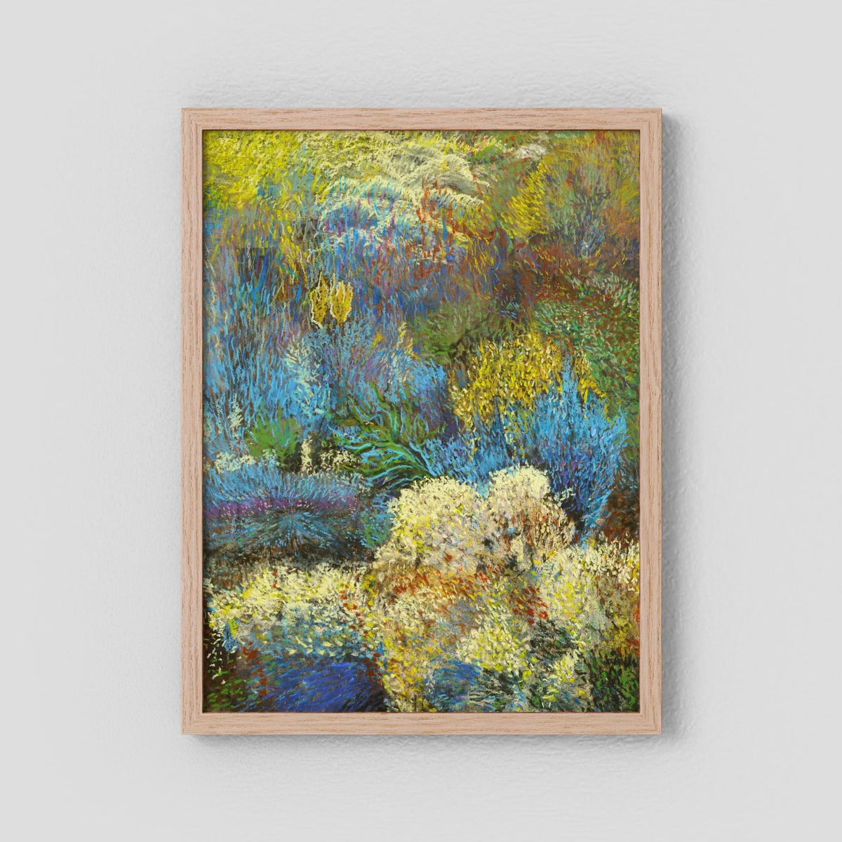 Poster landschap Blauw/geel